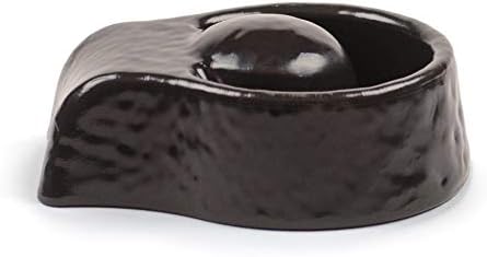 Noel Asmar Signature Resin Manicure Dish, Professional Nail Soak Bowl for Salon Spa Services, Ergonomic Wrist Support Manicure Bowl, BPA-Free, Espresso Brown