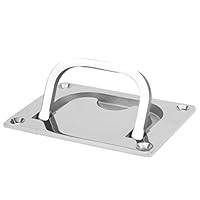 Lukenheber, Big Pull-Bootsdeckluken-bündiger Griff Quadratischer Edelstahl 316, Korrosionsbeständig, Hochglanzpoliert Boot/Yachtteile Boots-/Yachtteile