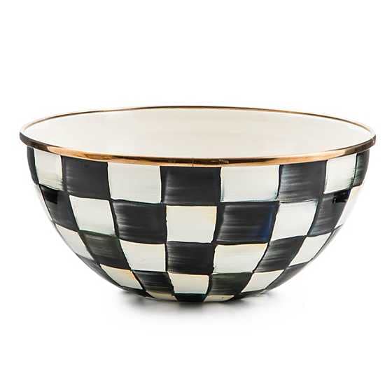 Courtly Check Enamel Everyday Bowl, Serving Bowls for Entertaining, Small
