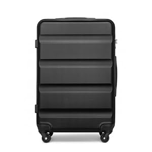 KONO Hartschalenkoffer Groß Koffer Reisekoffer 75cm Leichter Rollkoffer mit TSA Schloss und 4 Rollen Koffer XL, 75x51x28cm, 90Liter (Schwarz)