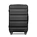 KONO Hartschalenkoffer Groß Koffer Reisekoffer 75cm Leichter Rollkoffer mit TSA Schloss und 4 Rollen Koffer XL, 75x51x28cm, 90Liter (Schwarz)