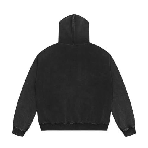 DONCARE Unisex Vintage Heavy Weight Cotton Hoodie Pullover Oversized Washed Long Sleeve Shirt Unisex2