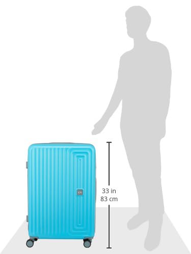 Image of Wiki Ripple 8 Wheel Hardside Polycarbonate Trolley by Wildcraft,Large,Teal
