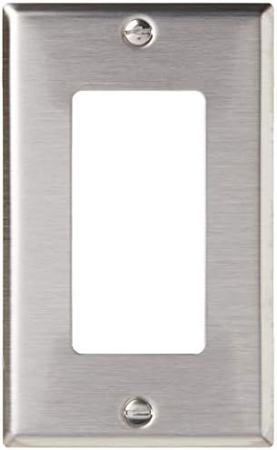 Leviton 84401-40 1-Gang Decora/GFCI Device Decora Wallplate , Device Mount, Stainless Steel