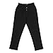 Men's Baggy High Waist Drawstring Pants Casual Button Cotton Linen Trousers Solid Breathable Beach Sweatpants (Black,XX-Large)