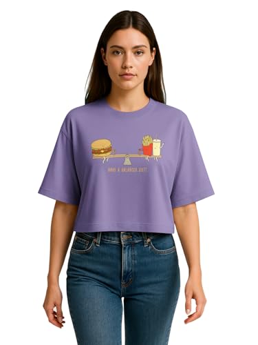 Image of HELLCAT Beige Printed Loose Fit Crew-Neck Crop T-Shirt for Women