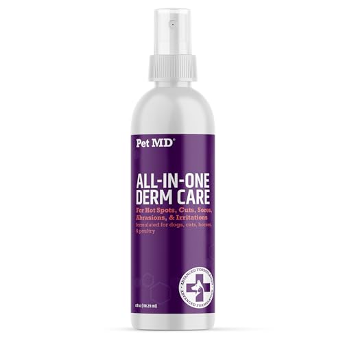 Pet-MD-All-in-One-Derm-Care-Hypochlorous-Acid-Spray-for-Dogs-All-Pets-Skin-Soother-for-Dogs-Wound-Spray-for-Dogs-Cat-Wound-Care-Dog-Hot-Spot-Remedy-Dog-Itch-Relief-4oz Pet MD All in One Derm Care Hypochlorous Acid Spray for Dogs All Pets Skin Soother for Dogs Wound Spray for Dogs Cat Wound Care Dog Hot Spot Remedy Dog Itch Relief 4oz