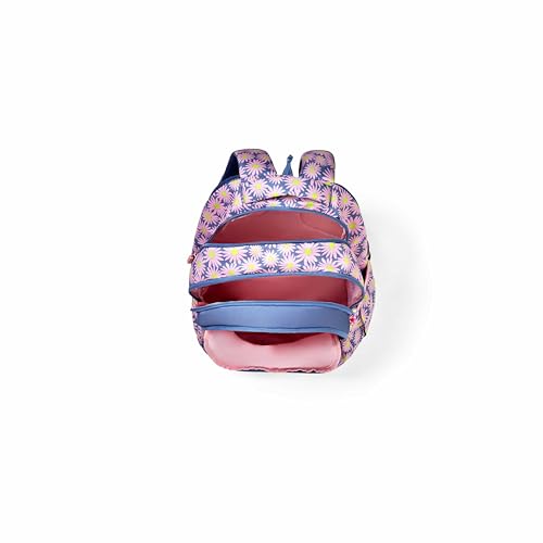 Image of American Tourister Sway | 32 Ltrs | 3 Compartments | Bottle Pocket | Ergonomic Padded Back Panel & Shoulder Straps | School Backpack for Boys & Girls | 1 Year International Warranty | Floral Grey