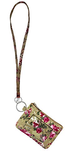 Zip ID Case, Lanyard & Wrist-let/Key Wallet/Credit Card Case Coins Purse with ID