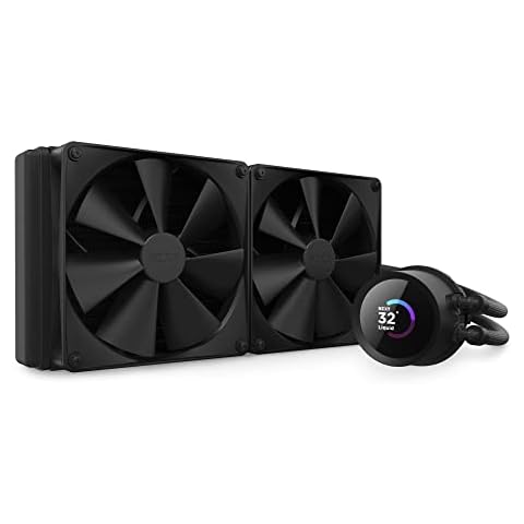 Refrigerador líquido AIO Kraken 280 de NZXT con pantalla LCD personalizable y ventiladores F140P Cover