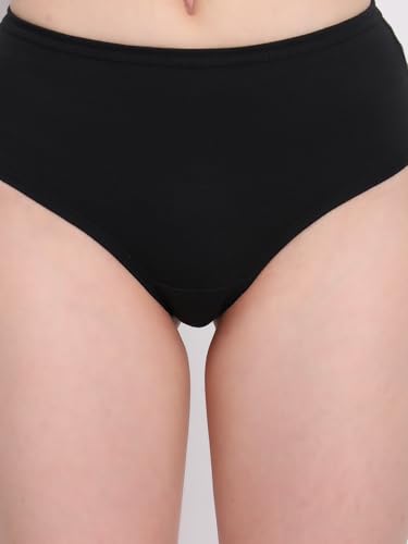 Image of Shasmi Women's High Coverage Cotton Hipster Panties | Super Combed Mid Rise Briefs | Mid Waist Printed Underwear for Women | Soft Breathable Everyday Comfort Innerwear (Pack of 3)