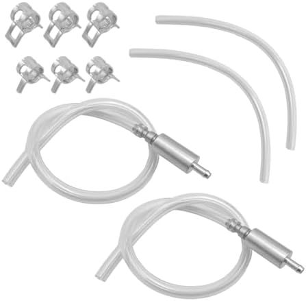 Gasedin 2 PCS Brake Bleeder Hose, One Way Check Valve Tube Bleeding Tool Kit for Motorcycle Clutch, Hydraulic Brake Fluid Bleeder Replacement Hose, Motorcycle Accessories