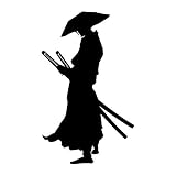 Wall Sticker in Japan Style-Japanese Warrior Samurai Katana-Vinyl Decal-Swords-Living Room Bar Club