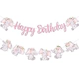 Elephant Happy Birthday Banners Pink Elephant Birthday Party Decoration Elephant Baby Shower Decoration for Girl Elephant Themed Party Cutout Banners Jungle Elephant Party Supplies