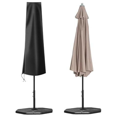 OKPOW Waterproof Garden Parasol Cover with Zip Cover