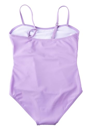 Girls Swimsuit Adjustable Straps Cut Out One Piece Bathing Suit with Cover Up Skirt Girls' Swimwear2