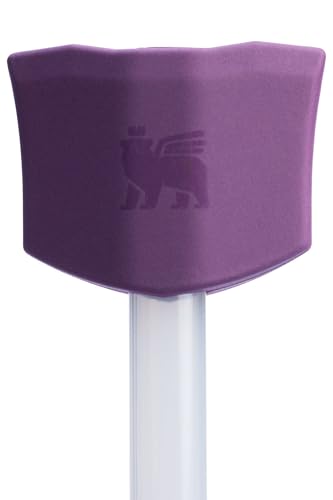 STANLEY Quencher Stay Smooth Anti-Pucker Straw Topper 2-Pack | Ergonomic Sip Through Straw Cap for Tumbler with Handle | Silicone Accessory for Drinking Cup | BPA-Free | Dark Lilac