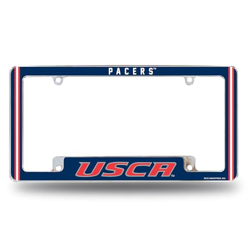 Rico Industries NCAA South Carolina-Aiken Pacers 12" x 6" Chrome All Over Automotive License Plate Frame for Car/Truck/SUV