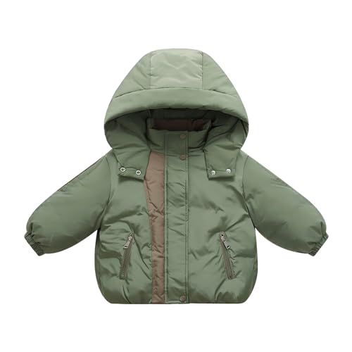 Leather Coats for Boys Boys Winter Warm Thick Solid Cotton Long Sleeve Padded Jacket Coat Clothes