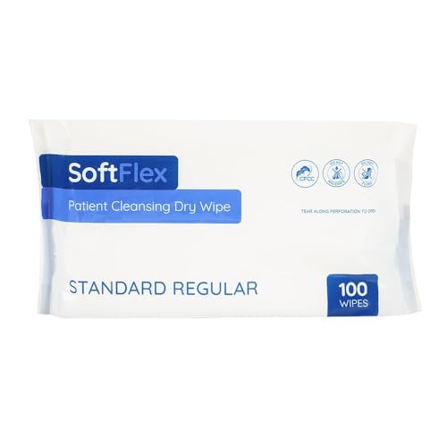 Easy Care Solutions | Patient Cleansing Dry Wipes | 24cm x 18cm | 6 Packs of 100
