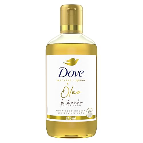Dove Óleo de Banho Hidratação Intensa e Limpeza Delicada, Glicerinado com 96% Ingredientes de Origem Natural 240 ml