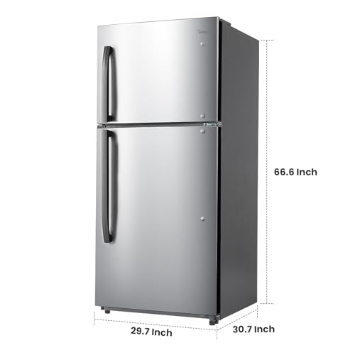 Midea MRT18D2BST 18.1 Cu.Ft Top Mount Freezer Adjustable Electrical Thermostat Control Refrigerator thumb #3
