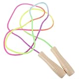 Happyyami Cuerda De Saltar para Niño Niña Colorida Madera Ejercicio Al Aire y Interiores Cuerda De Brincar para Estudiantes De Primaria y Jardín De Infantes