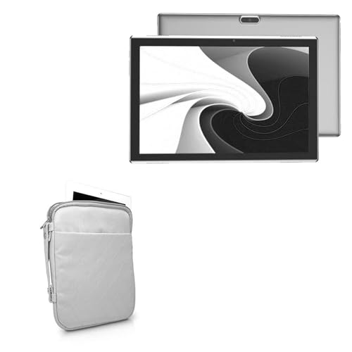 BoxWave Case Compatible with ZZB ZB10 (10.1 in) - Quilted Carrying Bag, Soft Synthetic Leather Cover w/Diamond Design - Cool Grey