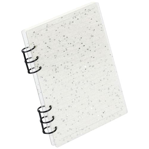 Classeur A5 à 6 anneaux MultiBey en acrylique givré et métal noir avec pages lignées