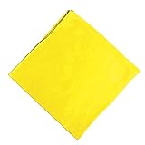 einfarbiges Bandana ledermodefashion Bandana Einfarbig Tuch einfarbige Kopftuch Halstuch viele Uni Farben 100% Baumwolle (Gelb)
