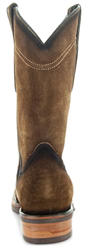 Soto Boots Men's Suede Burnished Cowboy Boots H500374
