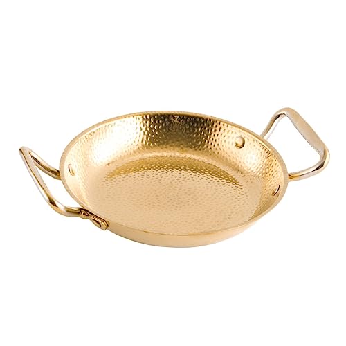 ZUNOXAZ Paellera de Acero Inoxidable con Doble Asa para Cocina Resistente Altas Temperaturas para Mariscos y Uso Diario Cocinas de Gas y Eléctricas