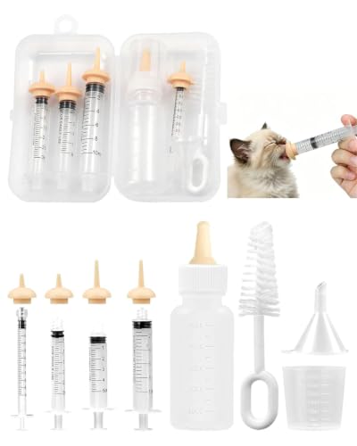 Kitten Bottle Feeding Kit, Nursing Bottle Set with Nipple
