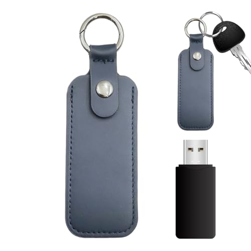 Funda de almacenamiento USB, piel sintética, funda de almacenamiento USB para copia de seguridad de datos, transporte en mochila o bolsa de viaje