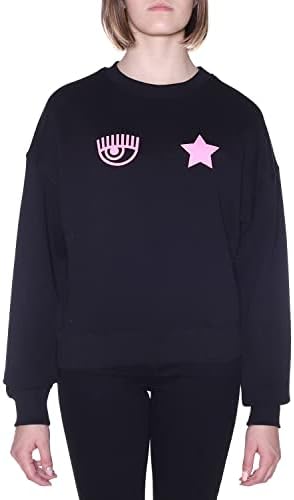 Chiara Ferragni Collection 71CBIT04 Felpa Eyestar Nero con Dettagli a Contrasto Fluo (S) Chiara Ferragni Collection 71CBIT04 Felpa Eyestar Nero con Dettagli a Contrasto Fluo (S)