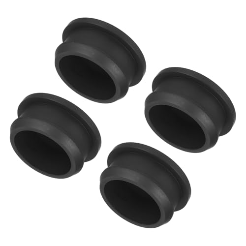 Image of MECCANIXITY Silicone Snap in Locking Hole Plugs,Rubber Panel Seal Cover Flush Type Panel Round for Kitchen Rubber Bulkheads Waterproof Sealing Plugs 29mm /1.14 Inch Diameter Black,Pack of 4