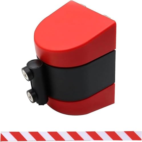 Belt Barrier Retractable Wall Mount Queue Crowd Control Safety Cordon Barrier,Retractable Magnetic Belt Barrier 10m Wall Mount Queue Crowd Control Safety Barrier Tape for Door Entrances & Ev