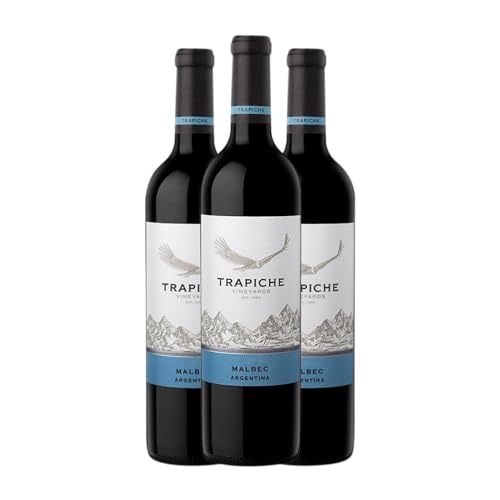 Trapiche Malbec Mendoza 75 cl Vino tinto (Caja de 3 Botellas de 75 cl)