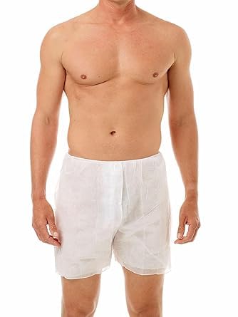 Male Non-Woven Disposable Bermuda Shorts – Pack of 10 – Hygienic & Comfortable for Spa, Salon, Massage, and Personal Use White