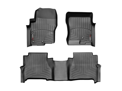 WeatherTech Custom Fit FloorLiners for Nissan Frontier - 1st & 2nd Row (441761-440474), Black
