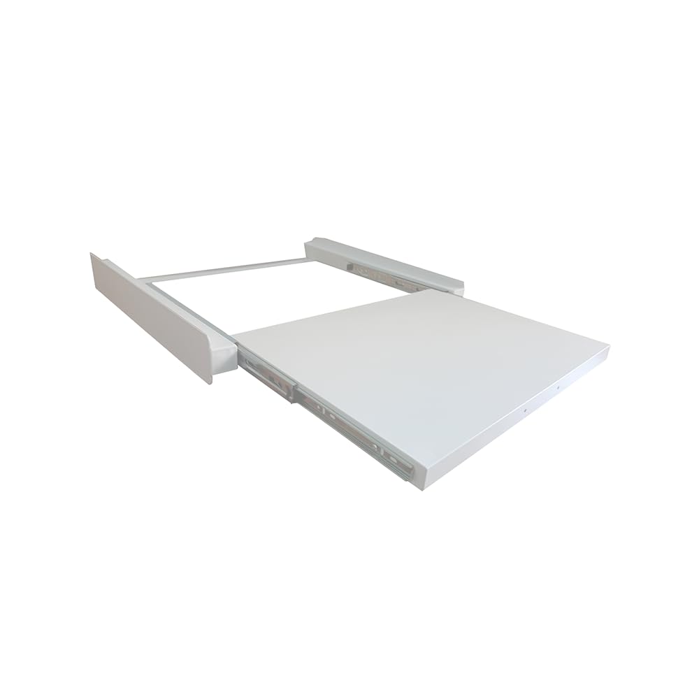 MONDII Kit di Unione Universale per Lavatrice e Asciugatrice, con Ripiano Estraibile, Cinghia di Sicurezza Inclusa, Compatibile 60 cm, Installazione Facile, Struttura Stabile e Antiscivolo