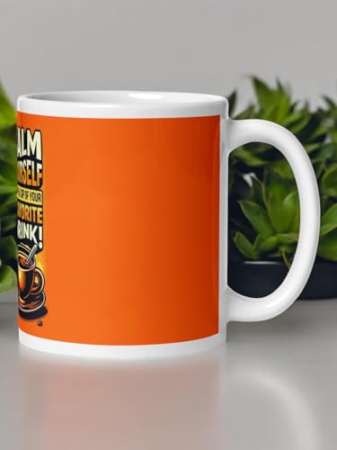 Image of Better Gift Flowers Calm Yourself with Coffee Mug, Round Shaped Multicolor Themed Coffee Mugs, Mug for Gifting, Gifting Items for Family, Friends & Closed Ones