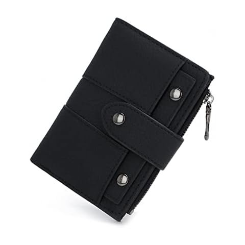 Syrads Cartera Mujer Cuero Multi Mini Tarjetero Negro Cover