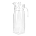 1.6L Acrylique Transparent Bouteille De Jus Bouilloire Conteneur Eau Glace Pichet De Jus Froid avec Couvercle pour Bouteilles De Lait en Verre Bouteilles Réutilisables (1.6L)