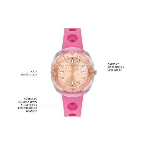 Image of Skechers Redondo Metal and Silicone Watch for Women