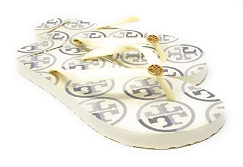 Tory Burch Women's Flip Flops - Assorted Styles, Colors, and Sizes (9, New Ivory - New Ivory Mixed Logo, numeric_9)
