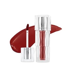 TIRTIR [*Mini Size Waterism Tinted Lip Gloss #07 Cassis Plum, 0.06 Fl Oz – Kiss Ready Lipgloss, 12H Long Lasting Non Sticky Natural Tinted Glow Korean Multiuse Cheek and Lip Tint for Women gift