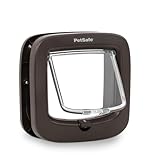 PetSafe - Manuelle Katzenklappe - 4 Verschlussoptionen, Energieeffizient, Einfache Installation - Braun