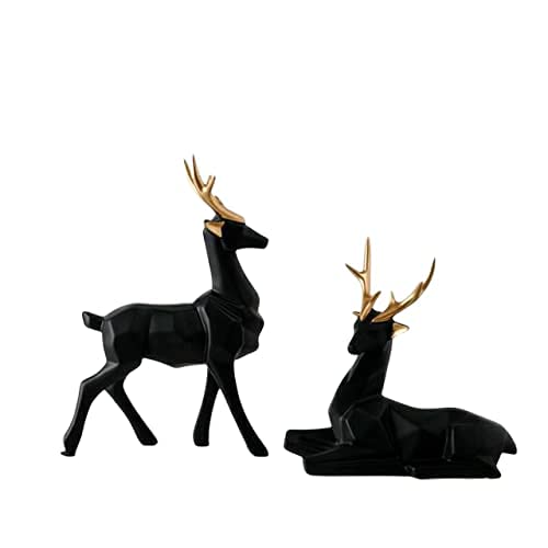 AAZX Creative Deer Crafts Home Decor Accessories Wedding Gift for Lovers Decoration Creative Home Furnishings for Office Living Room Bedroom Wine Cabinet Porch