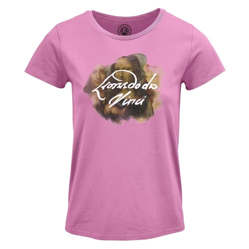 T-shirt femme col rond Da Vinci pour afficher sa passion de l'art au quotidien